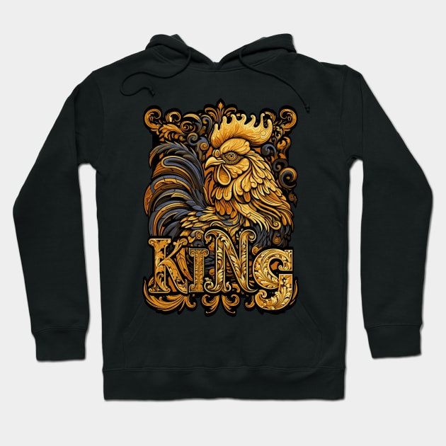 Rooster king Hoodie by gblackid